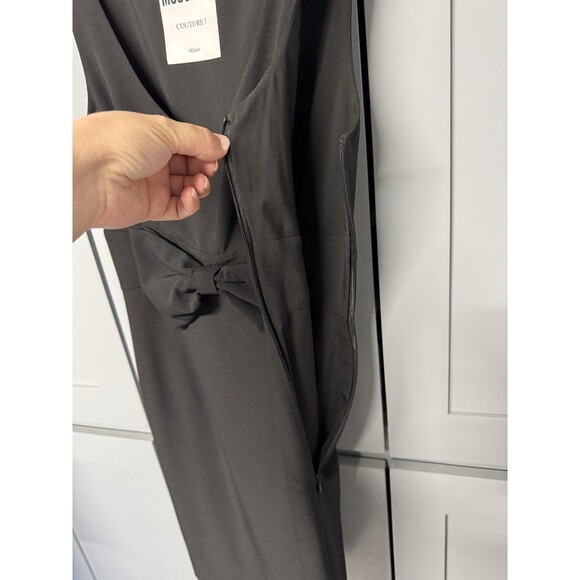 Moschino Black Couture Bow Front Dress Size 6 Side Zip Sleeveless Formal Party - Picture 12 of 14